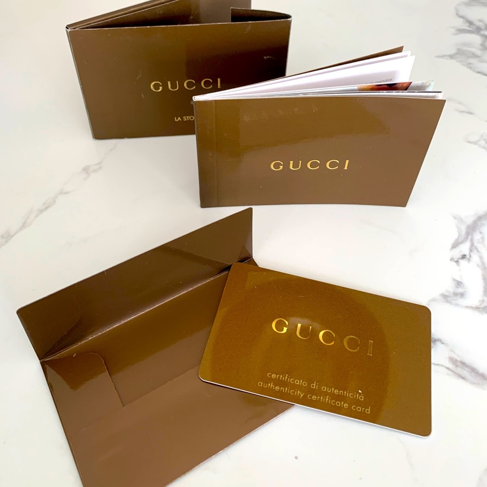 Authentic Gucci authenticity card/booklet